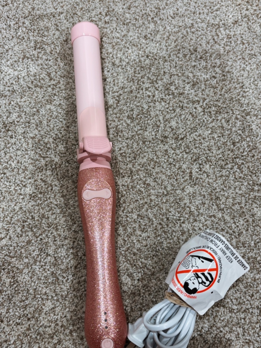 Beachwaver B Series B1.25” Rotating Curling Iron, Pink Glitter, Great Condition!